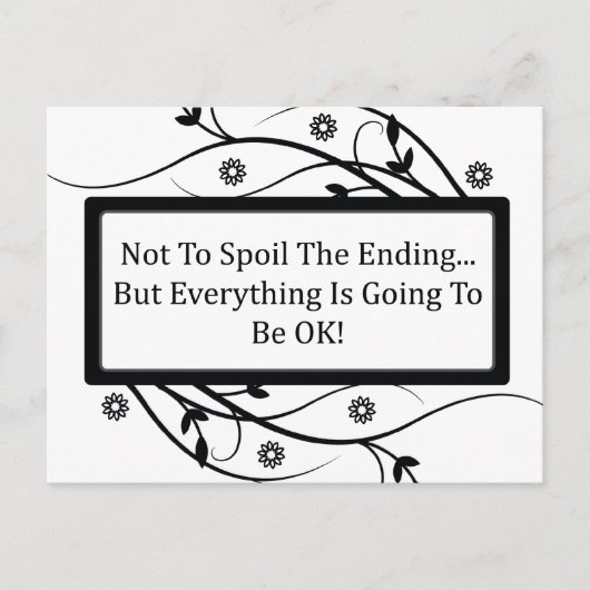 Carte Postale Ne Pas Gâcher La Fin (Devant)