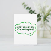 Carte Postale Ne Pas Me Dire Que Je Suis Sous-Payé (Debout devant)