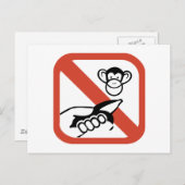 Carte Postale Ne Pas Nourrir Le Singe (2) (Devant / Derrière)