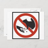 Carte Postale Ne pas nourrir les écureuils (Devant / Derrière)