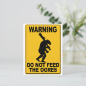 Carte Postale Ne pas nourrir les ogres (Debout devant)