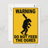 Carte Postale Ne pas nourrir les ogres (Devant / Derrière)