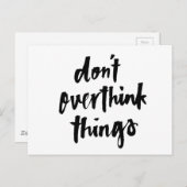 Carte Postale Ne pas oublier les choses Citation Inspirationnell (Devant / Derrière)