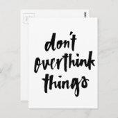 Carte Postale Ne pas oublier les choses Citation Inspirationnell (Devant / Derrière)