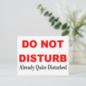 CARTE POSTALE NE PAS PERTURBER (Debout devant)