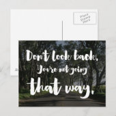 Carte Postale Ne pas regarder la citation précédente (Devant / Derrière)
