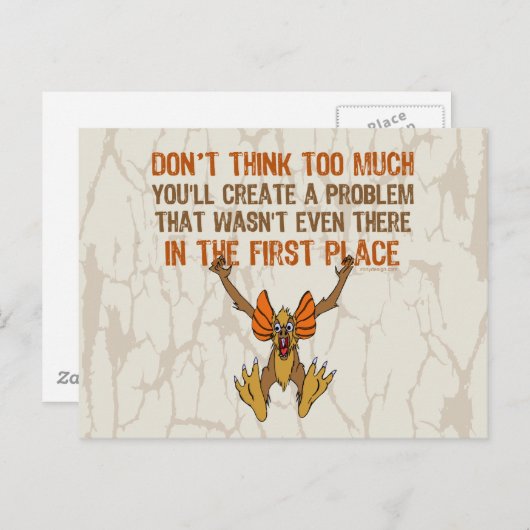 Carte Postale Ne pensez pas trop (Devant / Derrière)