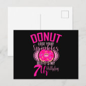 Carte Postale NE PERDS PAS TES PRALIN'S 7 Fille 7ème Anniversair (Devant / Derrière)