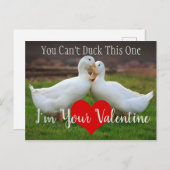 Carte Postale Ne peut pas canard Valentine (Devant / Derrière)