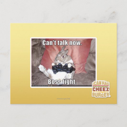 Carte Postale Ne peut pas parler maintenant, le combat de patron (Devant)