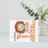 Carte Postale Ne peut pas porter de masque - Lion (Debout devant)