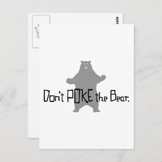 Carte Postale Ne pique pas l'OURS (Devant / Derrière)