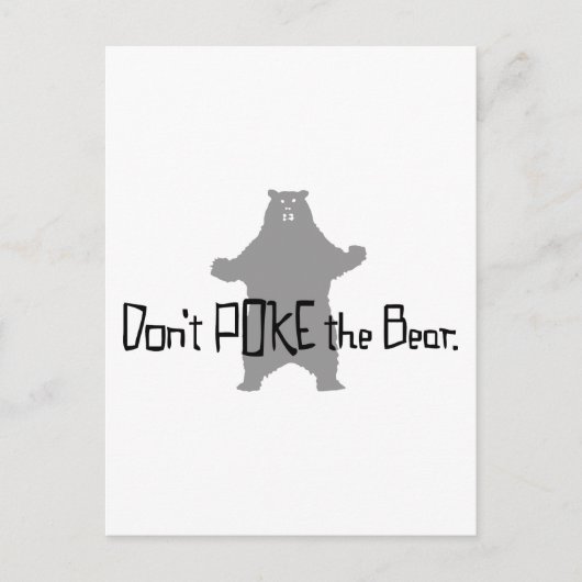 Carte Postale Ne pique pas l'OURS (Devant)