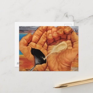 Carte Postale Ne polluez pas nos terres publiques collage surréa