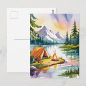 Carte Postale Né pour camper (Devant / Derrière)