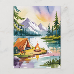 Carte Postale Né pour camper