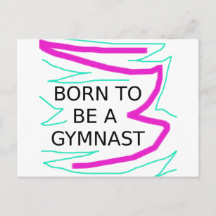 Carte Postale Né pour être un Gymnaste