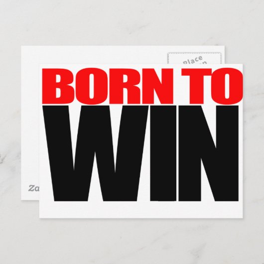 Carte Postale Né pour gagner (Devant / Derrière)