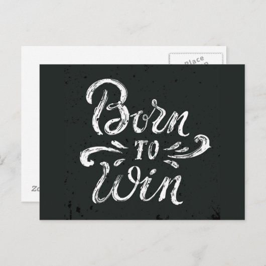 Carte Postale Né pour gagner (Devant / Derrière)