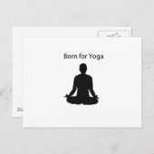 Carte Postale né pour le yoga (Devant / Derrière)