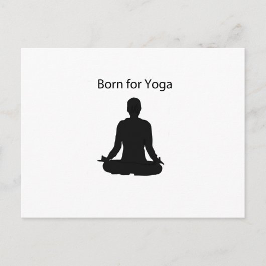 Carte Postale né pour le yoga (Devant)