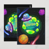 Carte Postale Né pour orbiter (Devant / Derrière)