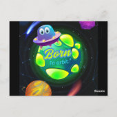 Carte Postale Né pour orbiter (Dos)