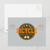 Carte Postale né pour pédaler vélo-thème (Devant / Derrière)