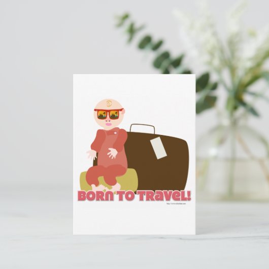 Carte Postale Né pour Voyager (Debout devant)