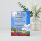 Carte Postale Ne quittez pas le poème (Debout devant)