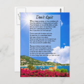 Carte Postale Ne quittez pas le poème (Devant / Derrière)