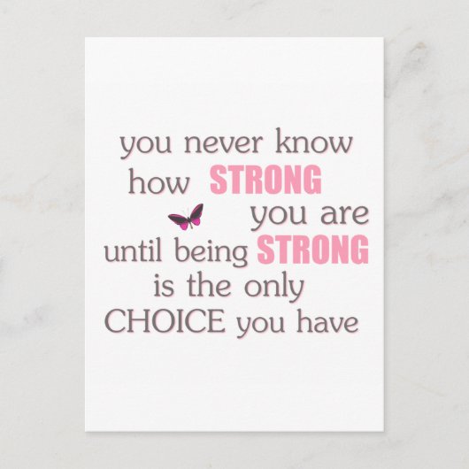 Carte Postale Ne Savez Jamais À Quel Point Vous Êtes Fort (Devant)