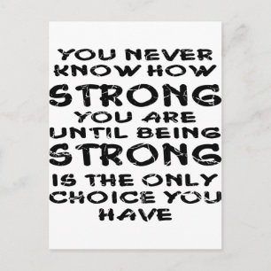 Carte Postale Ne Savez Jamais À Quel Point Vous Êtes Fort Jusqu'
