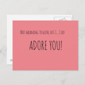 Carte Postale Ne Signifie Pas "Gush" (Devant / Derrière)