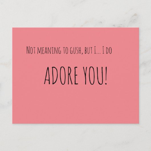 Carte Postale Ne Signifie Pas "Gush" (Devant)