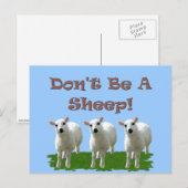 Carte Postale Ne sois pas un mouton (conformité) (Devant / Derrière)