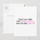 Carte Postale Ne Souhaitez-Vous Pas Que Votre Chef D'Honneur Soi (Devant / Derrière)