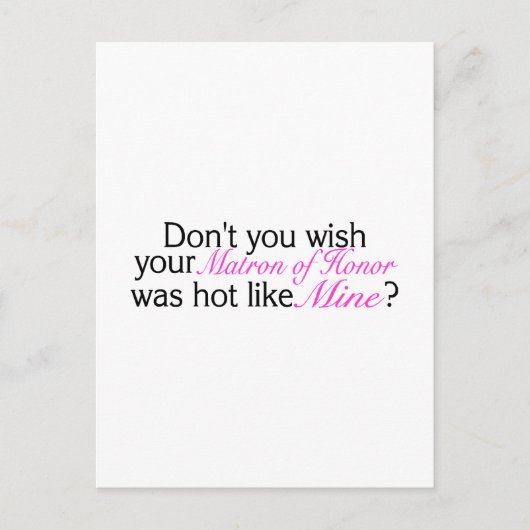 Carte Postale Ne Souhaitez-Vous Pas Que Votre Chef D'Honneur Soi (Devant)