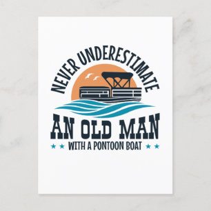 Carte Postale Ne Sous-Estimez Jamais Un Vieux Homme Avec Un Bate