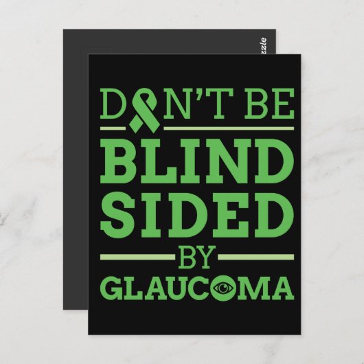 Carte Postale Ne soyez pas aveugle face à Glaucoma (Devant / Derrière)