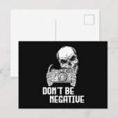 Carte Postale Ne soyez pas un appareil photo négatif Crâne de ph (Devant / Derrière)