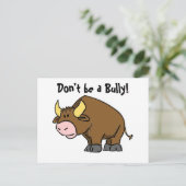 Carte Postale Ne soyez pas un voyou, mignon dessin animé Bull av (Debout devant)