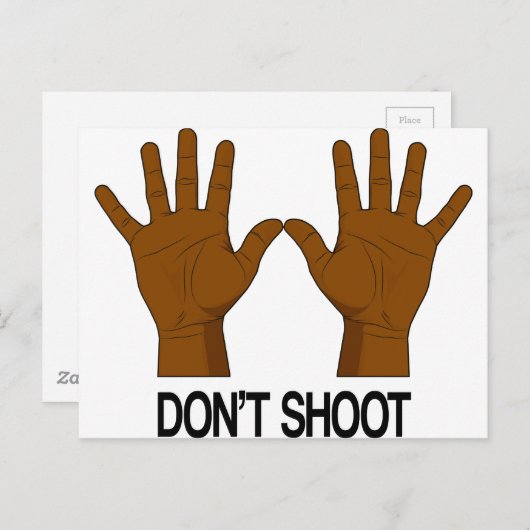 Carte Postale Ne tirez pas (Devant / Derrière)