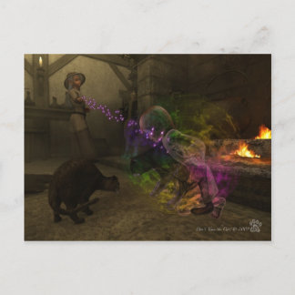 Carte Postale Ne tirez pas le chat !