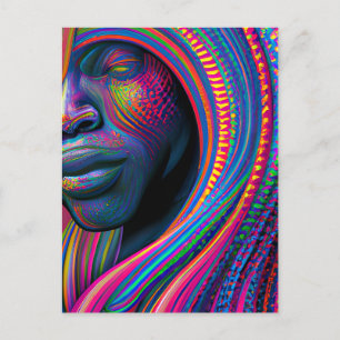 Carte Postale Ne touchez pas mes cheveux Black Melanin Afro Quee