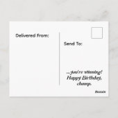 Carte Postale Ne vieillit pas, simplement vainqueur chaque année (Dos)