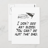 Carte Postale Ne vois pas de sang (Devant / Derrière)