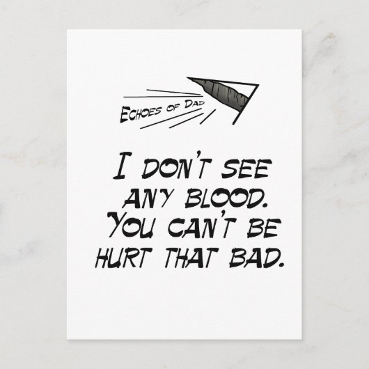 Carte Postale Ne vois pas de sang (Devant)