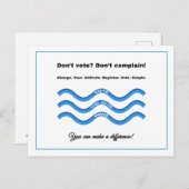 Carte Postale Ne votez pas ? Ne te plains pas ! (Devant / Derrière)