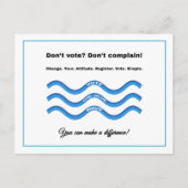 Carte Postale Ne votez pas ? Ne te plains pas ! (Devant)